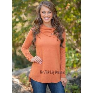 Pink Lily Rust Sweater